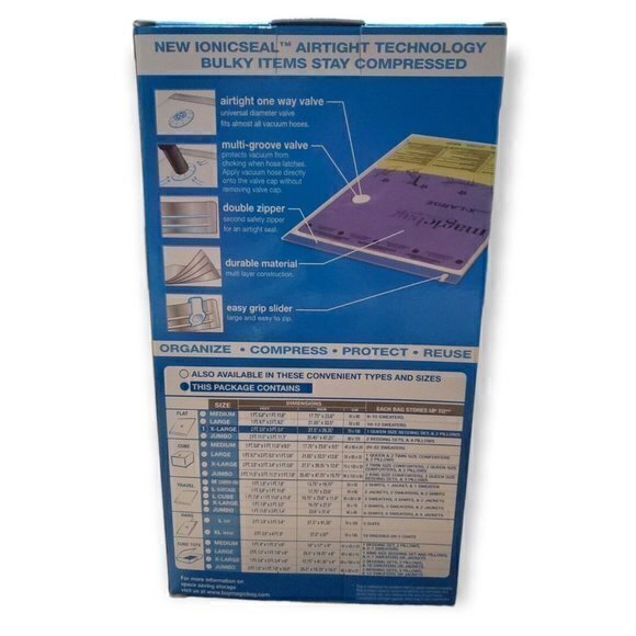 Original Magic Bag Instant‎ Space Bag 1 Each X-Large Bag New - Picture 2 of 2